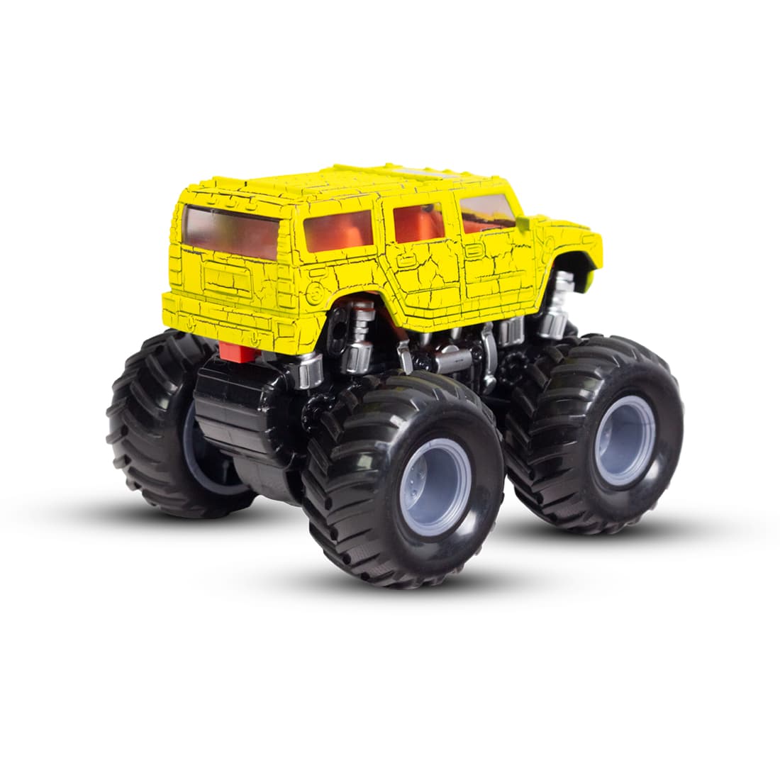 Инерционный внедорожник 12см, X Game kids, X7652, Серия OFF-ROAD, Открытая упаковка, Желтый кузов, Цветная русифицированная коробка