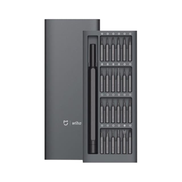 Набор точных отверток, Xiaomi, Mi Precision Screwdriver Kit, BHR4680GL/MJJXLSD002QW, Анодированный алюминиевый сплав, C4  28 мм, Количество бит: 24 шт, Серый