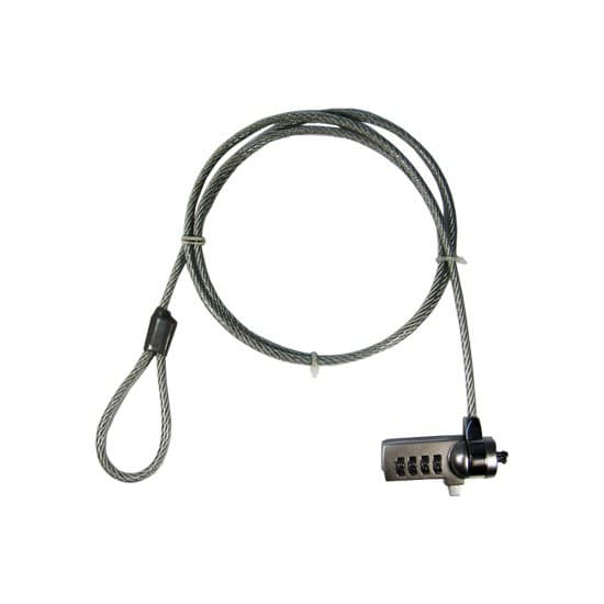 Замок для ноутбука, F&K Technology, Кодовый замок на металлическом тросе, Серебристый