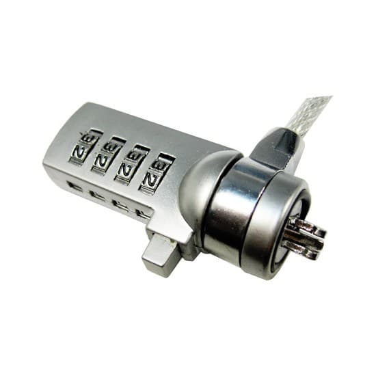 Замок для ноутбука, F&K Technology, Кодовый замок на металлическом тросе, Серебристый