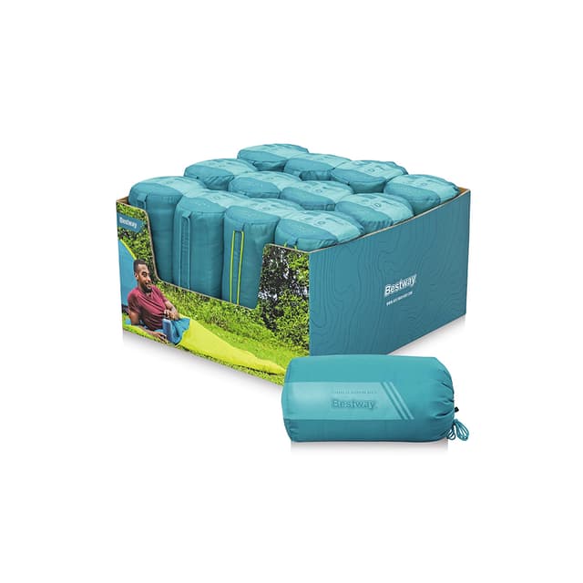 Спальный мешок Pavillo Evade 15 180 х 75 см, BESTWAY, 68099, Полиэстер 170T, Форма - конверт, Температура комфорта 7-11°С, Наполнитель 170 г/м2 холофайбер, Вес - 0.7кг., Синий/зеленый в ассортименте, Сумка для переноски