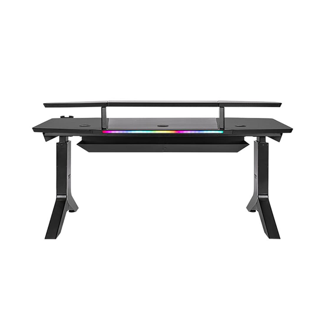 Компьютерный стол, Thermaltake, ARGENT P900 Smart, GGD-ARG-BKEIRX-01, Поверхность - МДФ, Основание - металл, 165*85*70 см, Чёрный