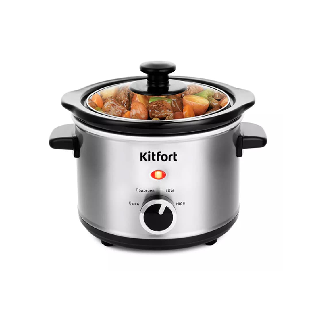 Медленноварка, Kitfort, КТ-205, Мощность 120 Вт , Ёмкость кастрюли 1,5 л ,Количество режимов 3 ,Размер прибора 250 х 215 х 190 мм ,Вес нетто 2,0 кг