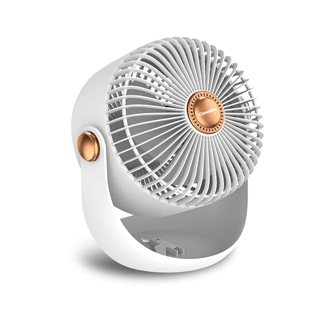 Перезаряжаемый мини-вентилятор, CAMELION, REF-001-CB (24S25086), номинальная мощность 5 Вт, Номинальное напряжение 5 В, 3 уровня скорости, белый