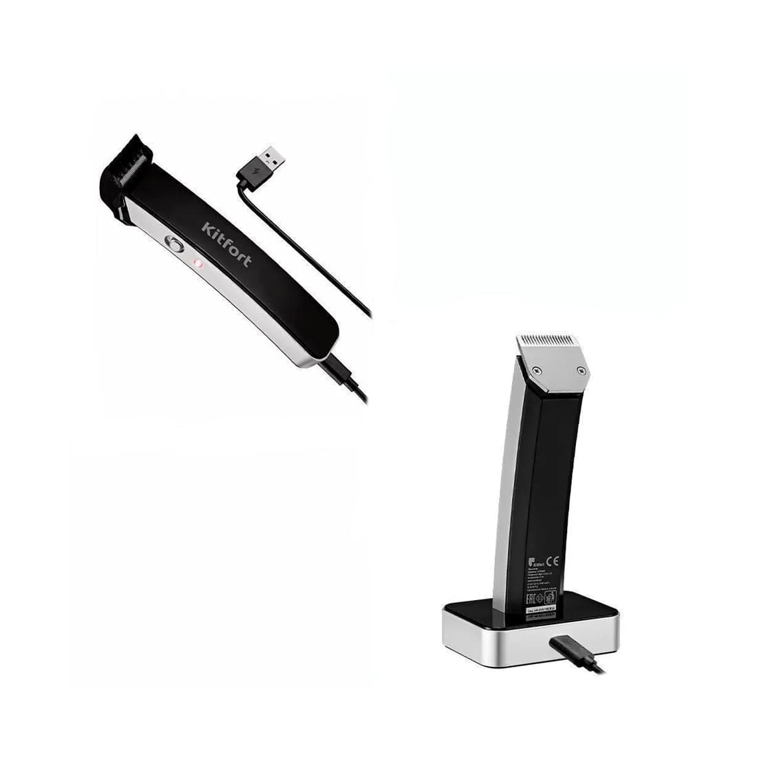 Триммер, Kitfort, KT-3108, Длина стрижки 3-9 мм, 4 становок длины, 3 насадки, Ширина ножа 35 мм, Время работы до 60 мин, Время зарядки 2-2.5 ч, Питание от аккумулятора, Вибрационный мотор, Сухой способ чистки, 600 мА/ч, Мощность 5 Вт, Чёрный