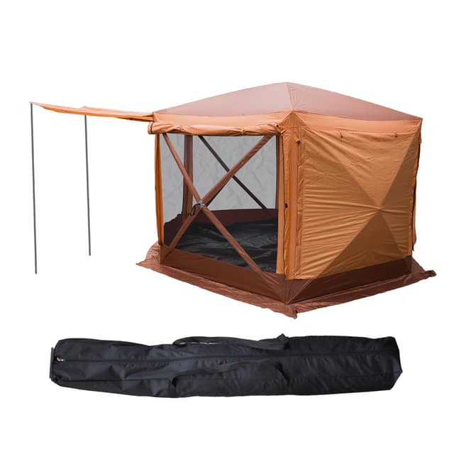 Шатер, XG Aurora Camping, 2906-B, Складной, Шестисторонний, 366 x 366 x 228 cm, Терракотовый, Коричневая коробка