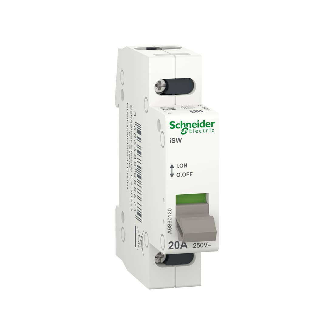 Выключатель нагрузки, SE, A9S60120, iSW 1П 20A