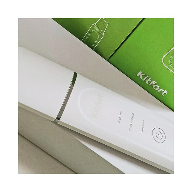 Аппарат для ультразвуковой чистки лица, Kitfort, КТ-3132, Лифтинг/Очищение/Увлажнение, Частота ультразвуковых колебаний 24000 Гц, Время работы 50мин, Таймер, Автоотключение, Мощность 1.5 Вт, Белый