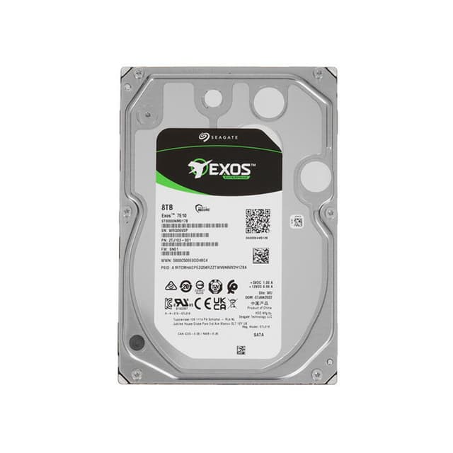 Жесткий диск HDD, Seagate, Exos 7E10-R, ST8000NM018B, 3.5", SAS, 8TB, 7.2K, 256MB, 512e, Fast format, Enterprise (разукомплектация)