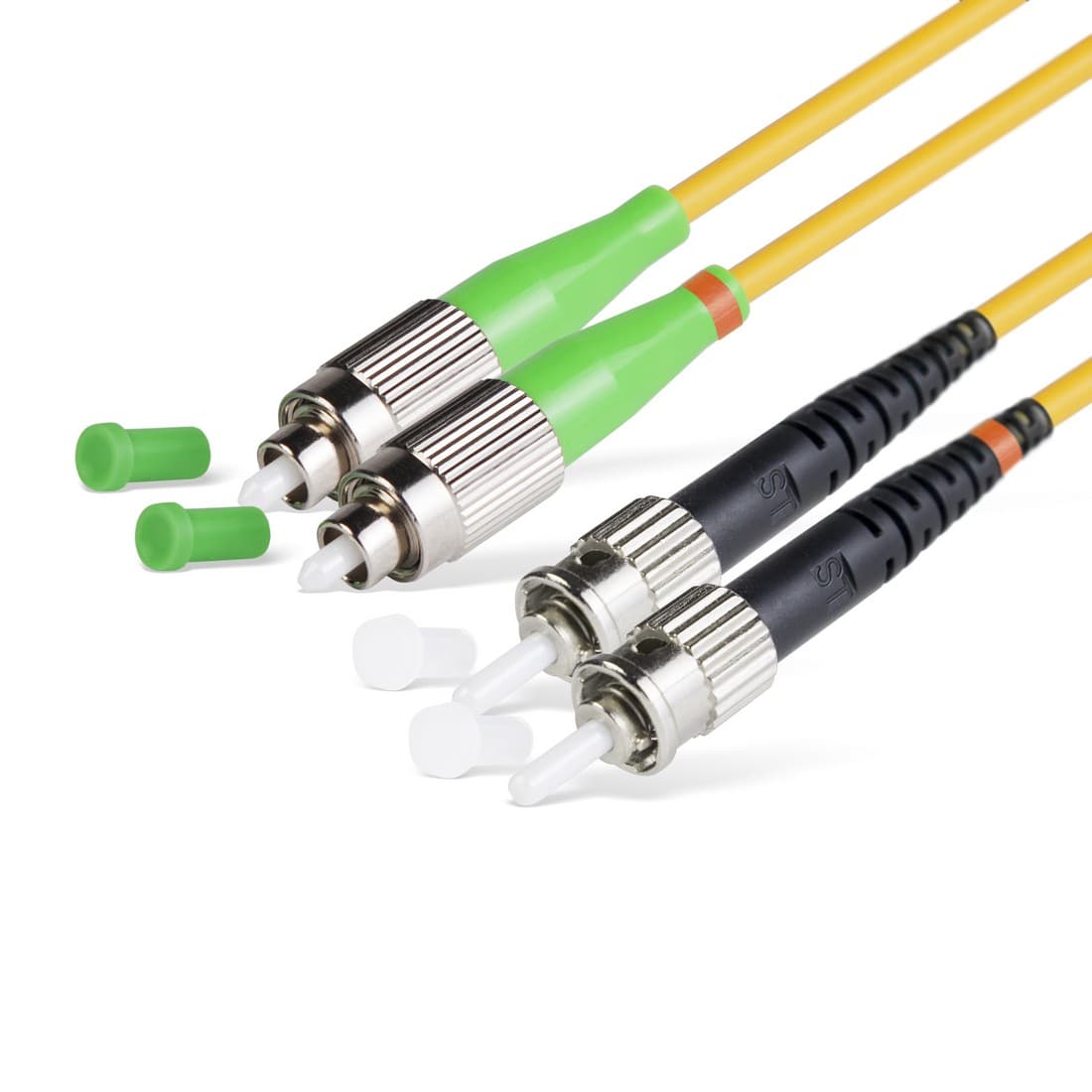 Патч корд оптоволоконный,, FC/APC-ST/UPC SM 9/125 Duplex 3.0мм 1 м, LSZH