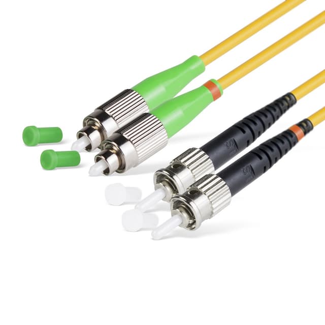 Патч корд оптоволоконный,, FC/APC-ST/UPC SM 9/125 Duplex 3.0мм 1 м, LSZH