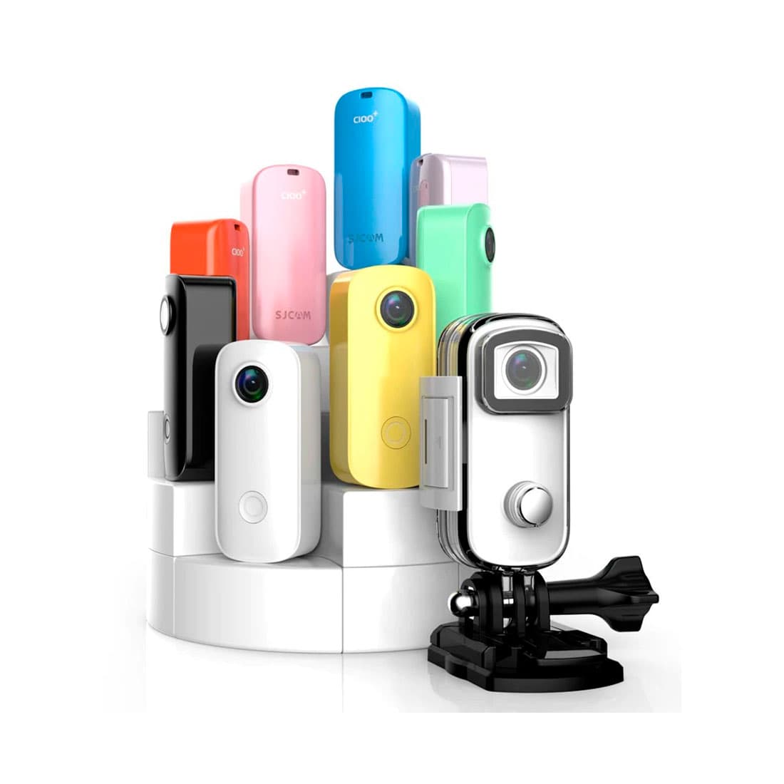 Экшн-камера, SJCAM, C100+ Orange, 1080p, 4K/30fps, MicroSD до 128 Гб, Процессор NT96675, Фото 15 МП, Wifi , Bluetooth, 730mAh, Оранжевый