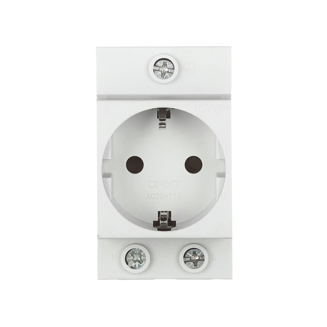 Розетка, CHINT, AC30-111, с ЗК на DIN-рейку 775001