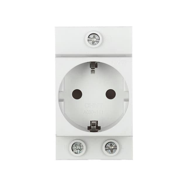 Розетка, CHINT, AC30-111, с ЗК на DIN-рейку 775001
