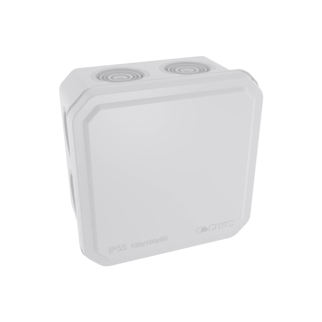 Коробка ответвительная с 8+2 кабельными вводами, DKC, 53800, д.25/20 мм, IP55, 100х100х50 мм