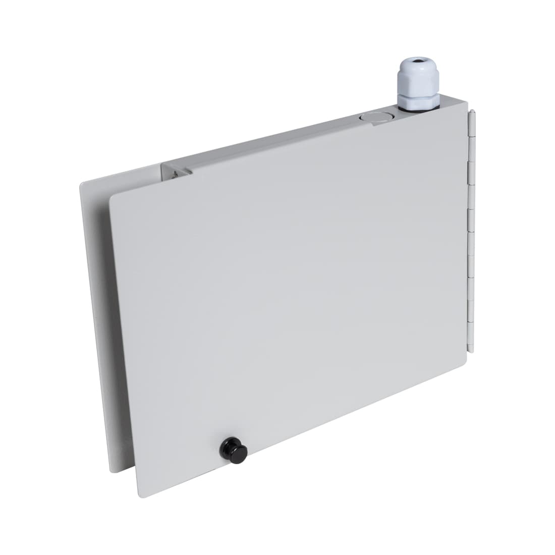 Оптический кросс укомплектованный, А-Оптик, АО-106 на 6 портов, SC/UPC Simplex, Металлический, Настенный, Серый