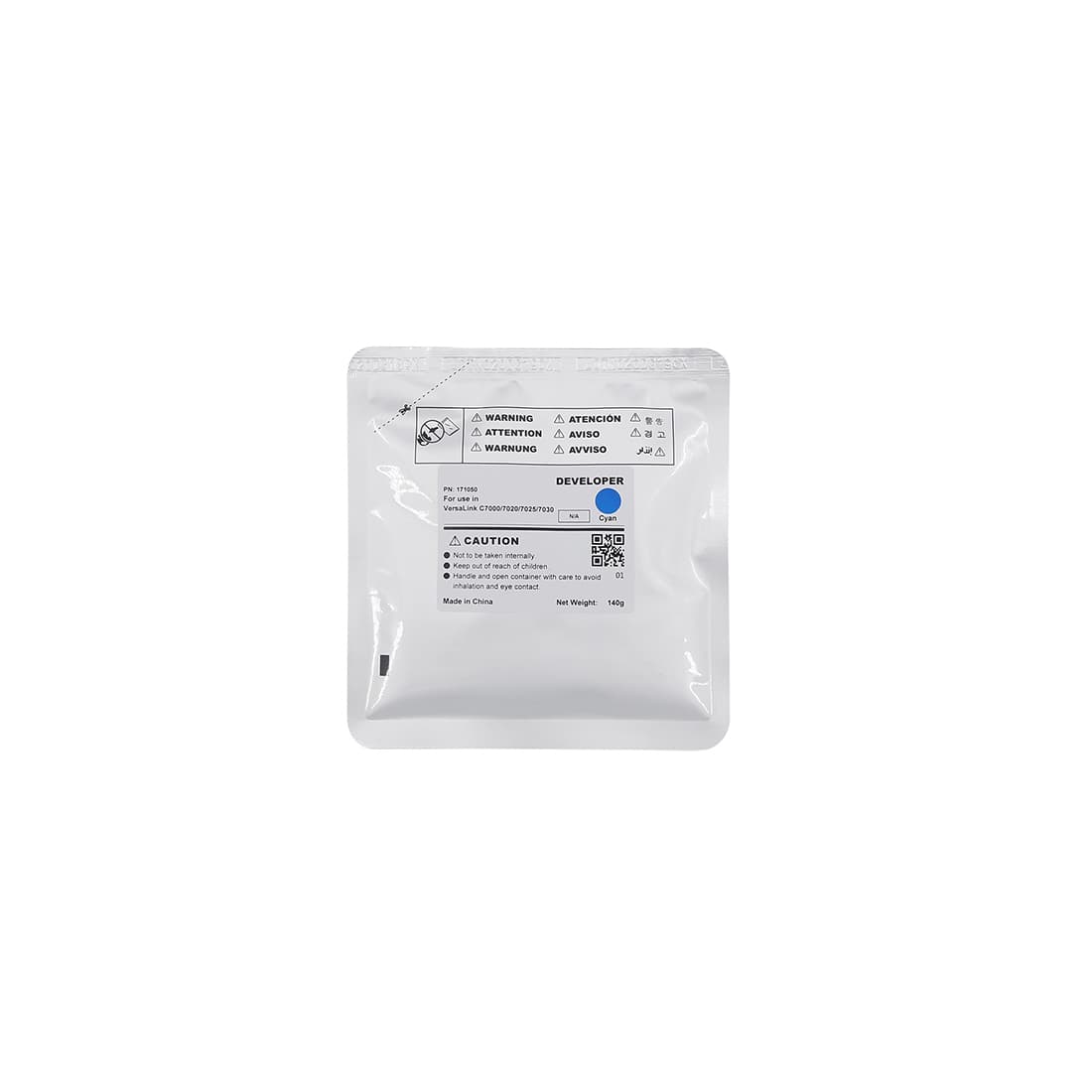 Девелопер, CET, CET171050, Синий, Для копиров XEROX VersaLink C7000/C7020/C7025/7C030, 140г., 400000 стр.