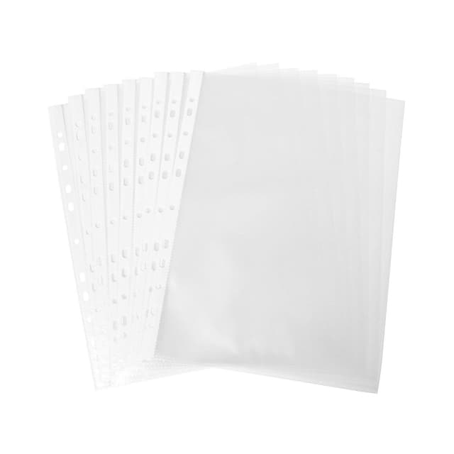 Файл-вкладыш пластиковый, Deluxe, Clear A480M, A4, прозрачный, 80 мкм. (пакет 100 шт.)