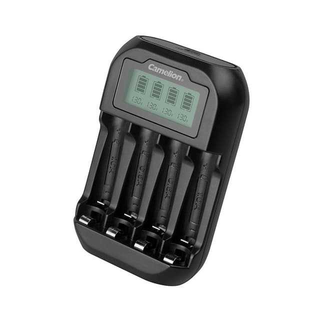 Зарядное устройство, Camelion, BC-1046-BLK-DB, 4*AAA/4*AA, LCD дисплэй, USB порт, чёрный