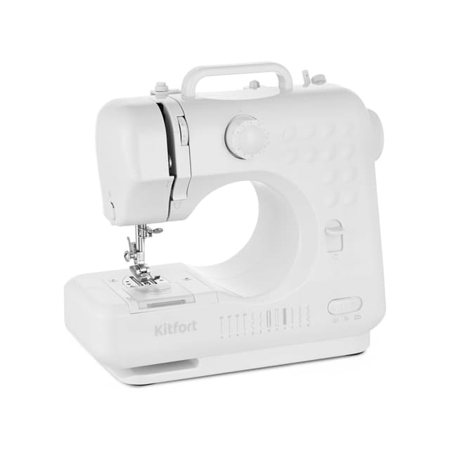 Швейная машина, Kitfort, КТ-6041, Вид машины электромеханическая, Тип челнока горизонтальный, Мощность двигателя 7.2 Вт, Цвет Белый