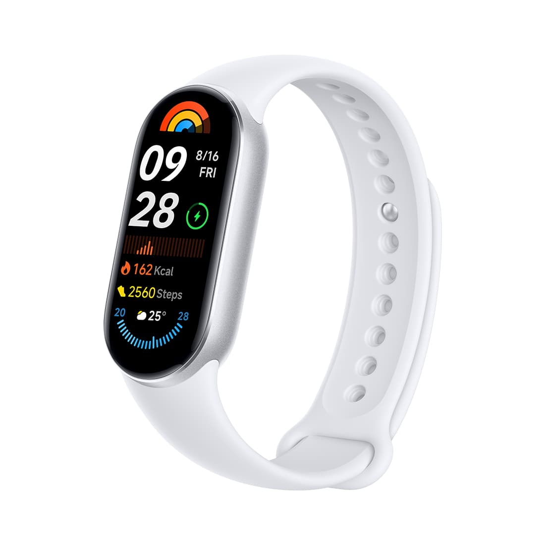Фитнес браслет, Xiaomi, Mi Smart Band 9, M2345B1 / BHR8340GL, 1.62" AMOLED, Разрешение экрана 192 x 490, Аккумулятор 233 мАч, Водонепроницаемость 5 АТМ, Серебристый
