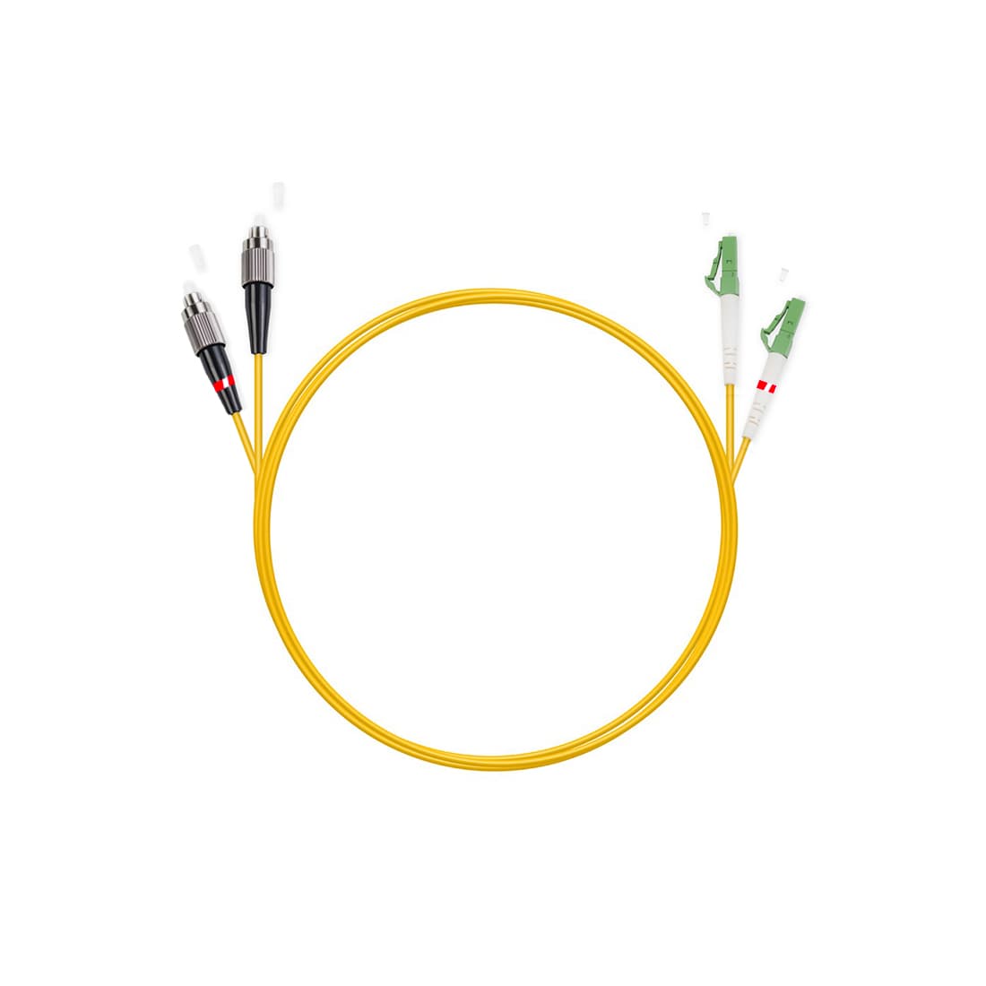 Патч корд оптоволоконный,, FС/UPC-LC/APC SM 9/125 Duplex 2.0мм 1 м, LSZH