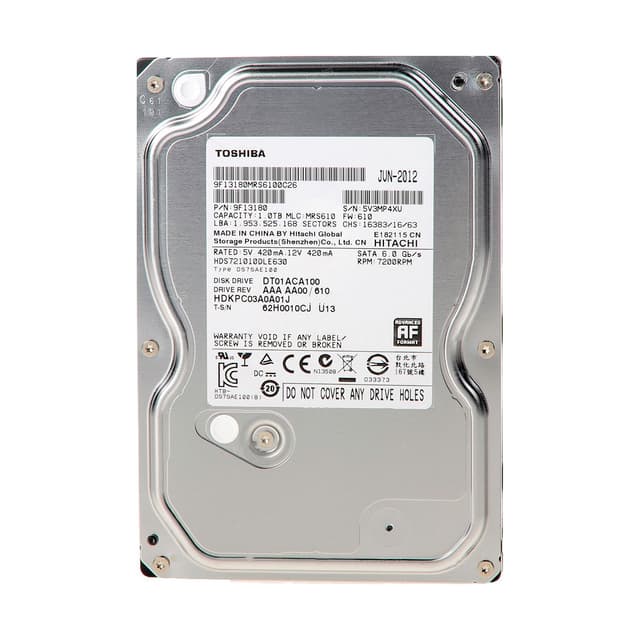 Жёсткий диск, Toshiba, DT01ACA100, HDD 1TB, SATA6Gb/s, 7200pm, 32Mb, 3,5"