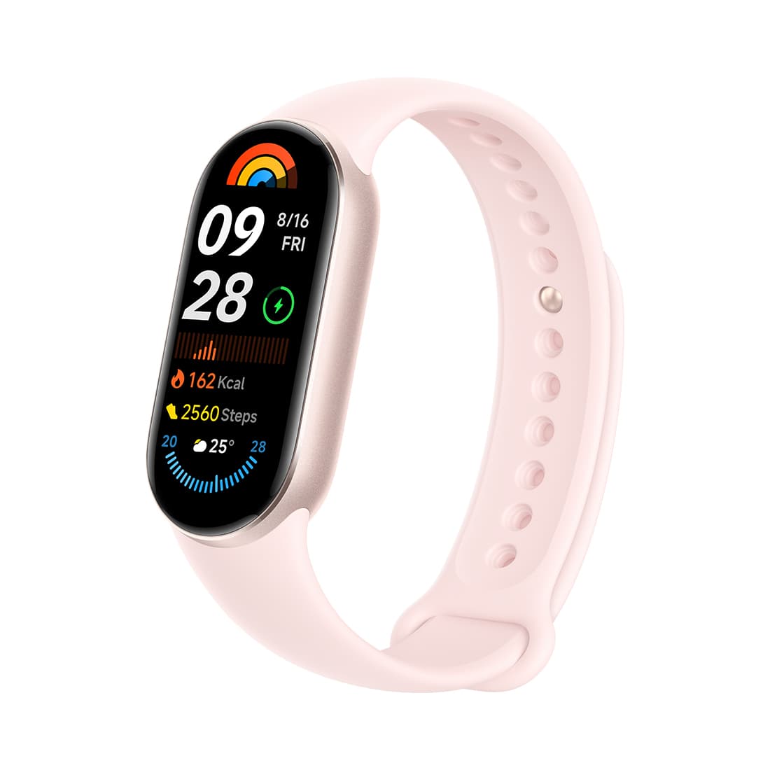 Фитнес браслет, Xiaomi, Mi Smart Band 9, M2345B1 / BHR8345GL, 1.62" AMOLED, Разрешение экрана 192 x 490, Аккумулятор 233 мАч, Водонепроницаемость 5 АТМ, Розовый