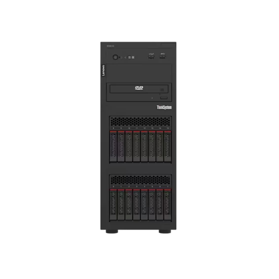 Сервер, Lenovo, ThinkSystem ST250 V3 7DCEA02VEA, Xeon E-2468 (8C 2.6GHz 16MB Cache/65W), 1x32GB, O/B, 2.5" HS (8), 5350-8i, HS 800W Titanium, XCC2 Platinum, No DVD