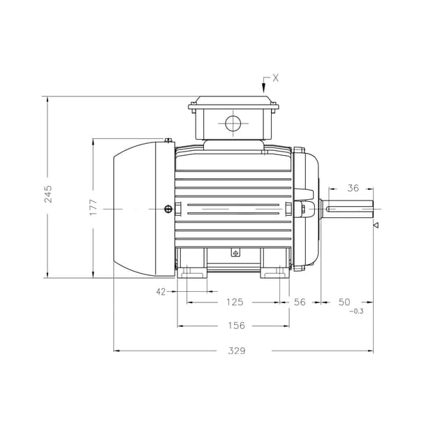Асинхронный электродвигатель, WEG, 16992187, AM W20 -90L, 1.5 kW, 4 Пол, B3T, 220-240/380-415//440-460 В, 50 Гц, IE1, IP55, std.