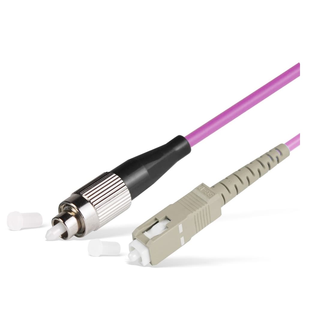 Патч корд оптоволоконный,, FC/UPC-SC/UPC MM OM3 50/125 Simplex 3.0мм 1 м, LSZH