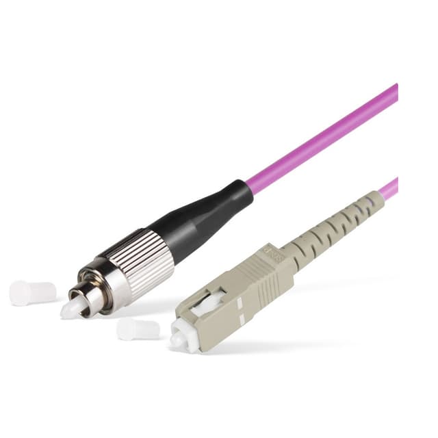 Патч корд оптоволоконный,, FC/UPC-SC/UPC MM OM3 50/125 Simplex 3.0мм 1 м, LSZH