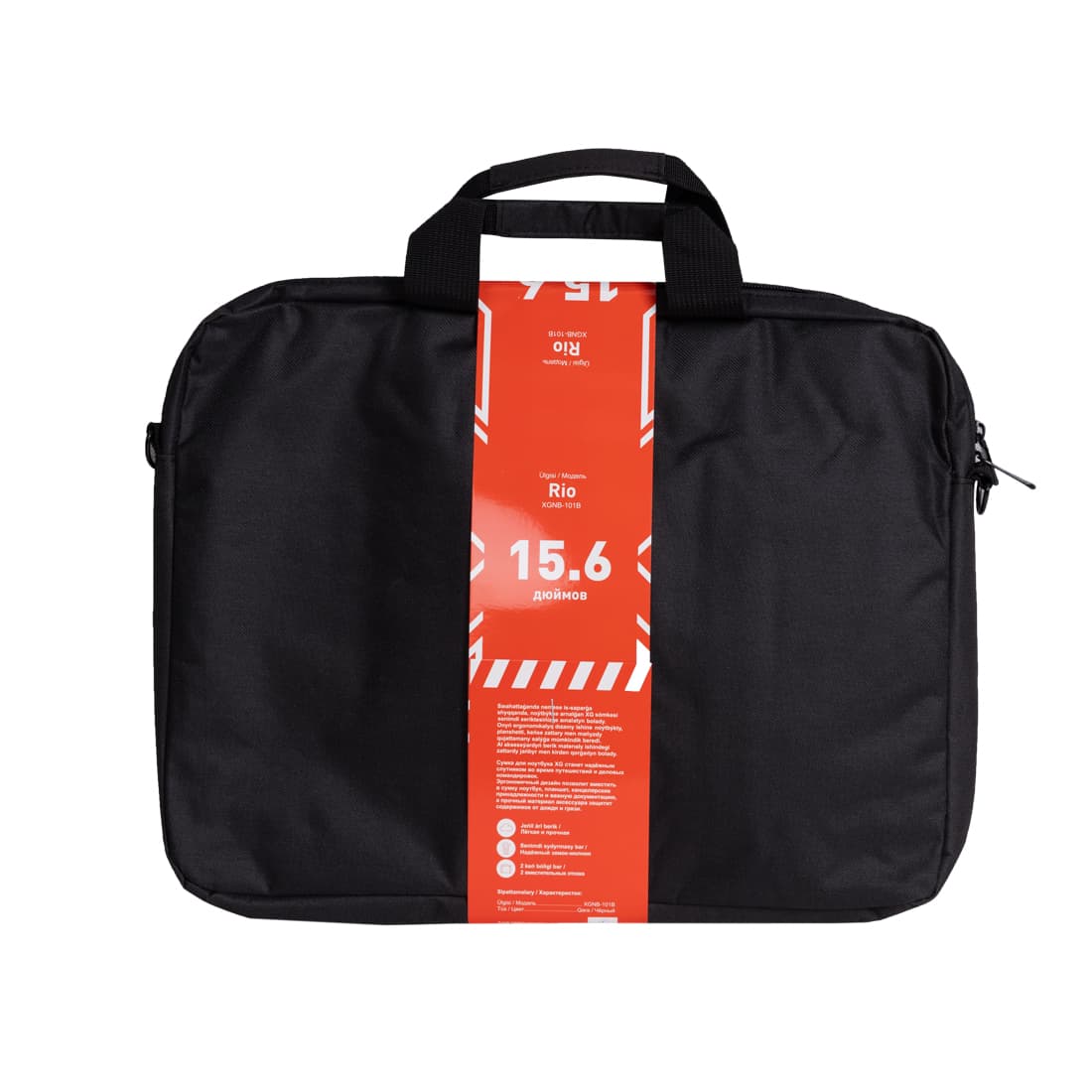 Сумка для ноутбука, XG, Rio 15.6" (XGNB-101B), 15.6", Лёгкая, Внешнее отделение на молнии, 1 внутреннее отделение, Полиэстер, Чёрный