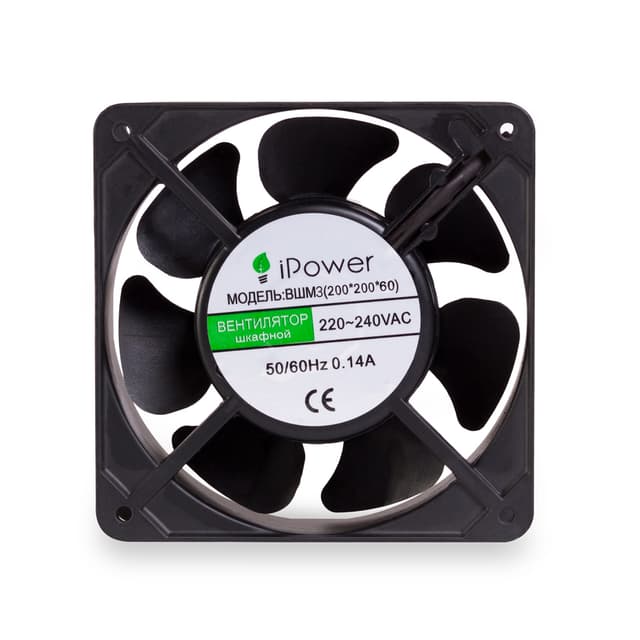 Вентилятор шкафной, iPower, ВШМ3 (200*200*60), AC 220В, вытяжной