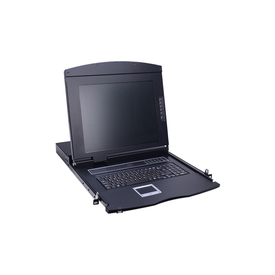 KVM консоль, SHIP, AI-7108ULS, Стоечная, 8-портовая, 17" экран, Коннекторы VGA, Поддержка IP функции, Чёрный