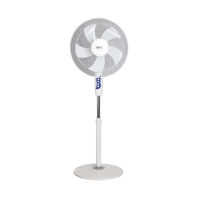 Вентилятор, SVC, AFN-1640, Напольный, Площадь обдува: 20м2, Мощность: 40Вт, Диаметр: 16", Количество скоростей: 3, Автоповорот, Регулировка наклона и высоты, Круглое основание, Количество лопастей: 5, Белый