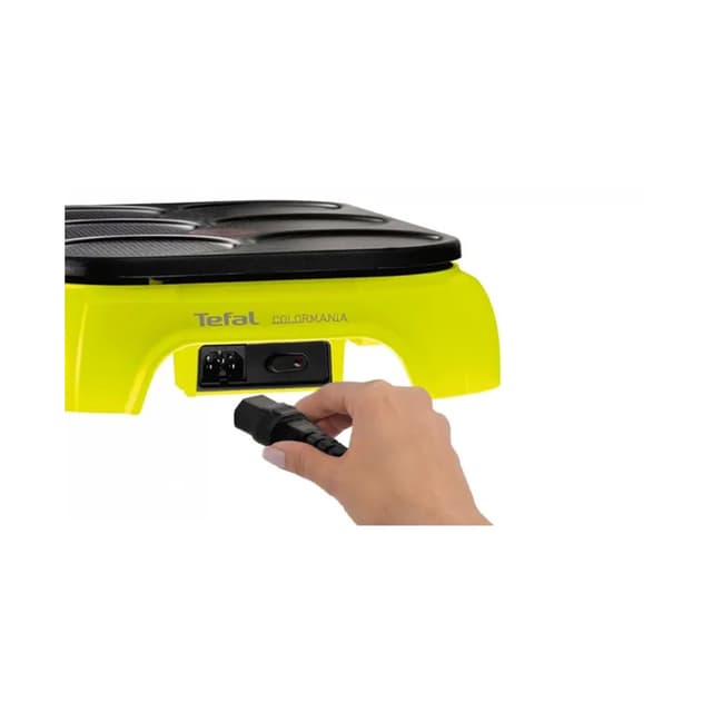 Блинница настольная, Tefal, PY559312, Мощность 1000Вт, 6 мини-блинчиков, 1 половник, Желтый/черный