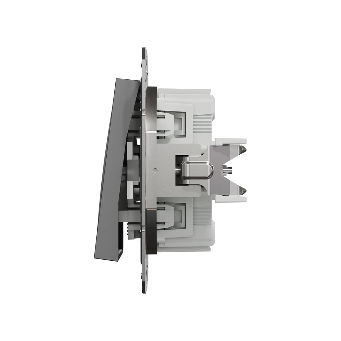 Выключатель одноклавишный перекрестный, SE, EPH0500171, Asfora механизм антрацит