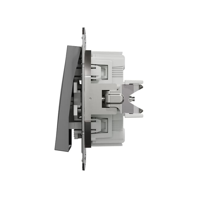 Выключатель одноклавишный перекрестный, SE, EPH0500171, Asfora механизм антрацит