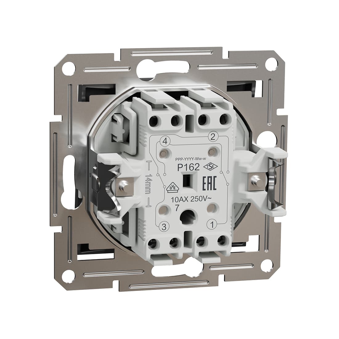 Выключатель одноклавишный перекрестный, SE, EPH0500171, Asfora механизм антрацит