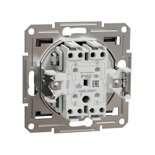 Выключатель одноклавишный перекрестный, SE, EPH0500171, Asfora механизм антрацит