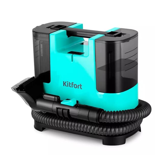 Моющий пылесос, Kitfort, КТ-5162-2, Вид моющий, Емкость пылесборника 0.5 л, Тип пылесборника контейнер,Тип уборки влажная,Потребляемая мощность -400 Вт,Тип питания -от сети, Цвет черно-зеленый