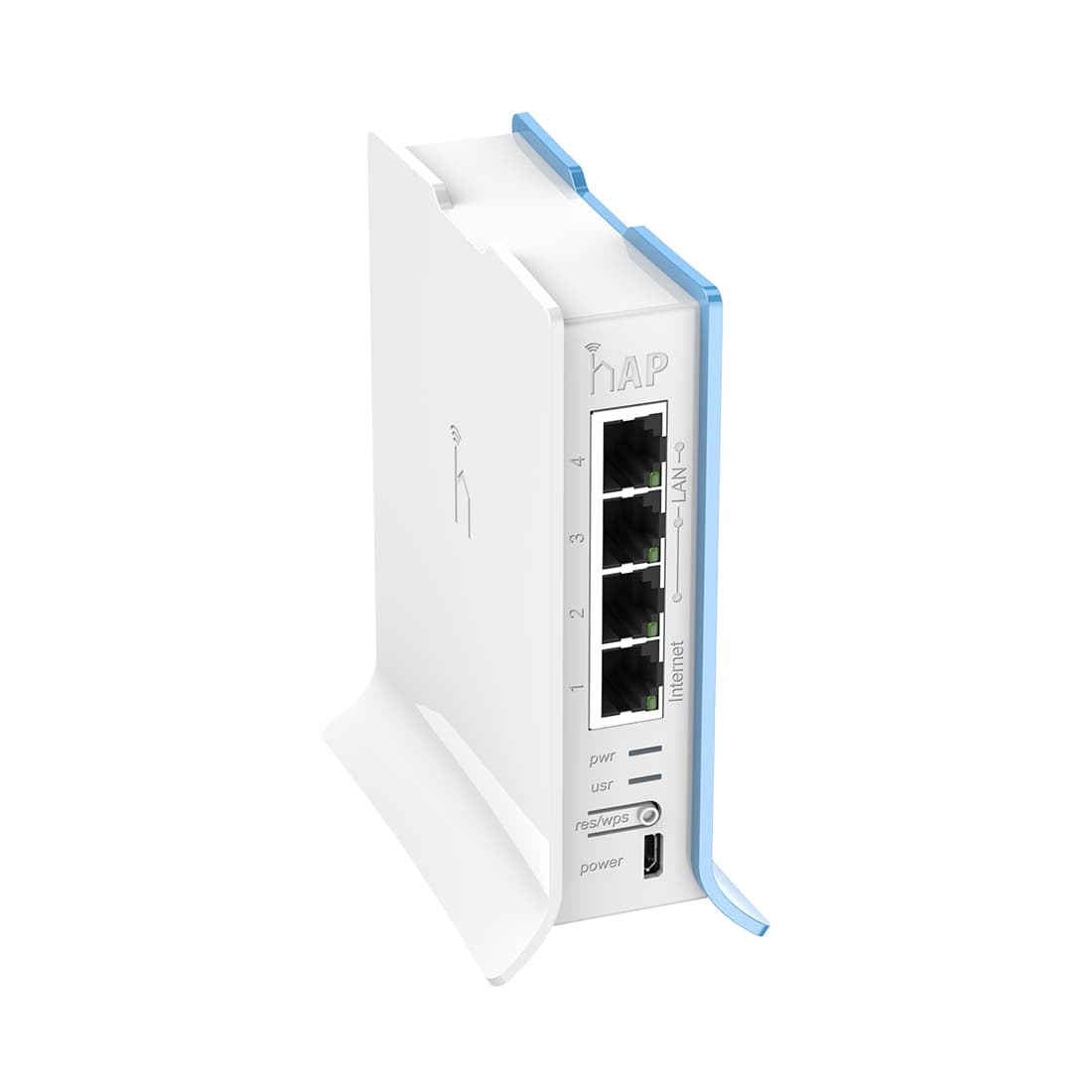 Беспроводной маршрутизатор, MikroTik, RB941-2nD-TC, hAP lite, 4xLAN, 802.11b/g/n, N300, 2.4 GHz, RouterOS, tower case, -20°C to 60°C