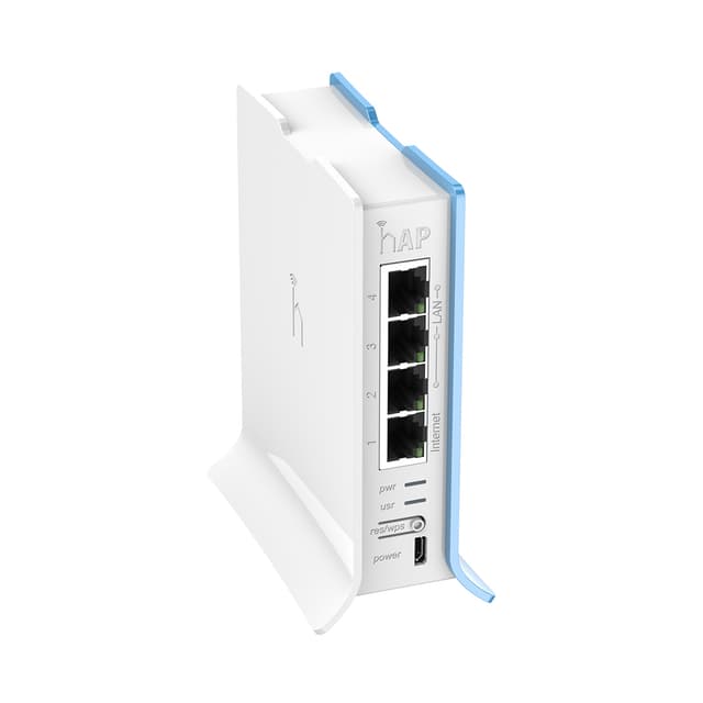 Беспроводной маршрутизатор, MikroTik, RB941-2nD-TC, hAP lite, 4xLAN, 802.11b/g/n, N300, 2.4 GHz, RouterOS, tower case, -20°C to 60°C