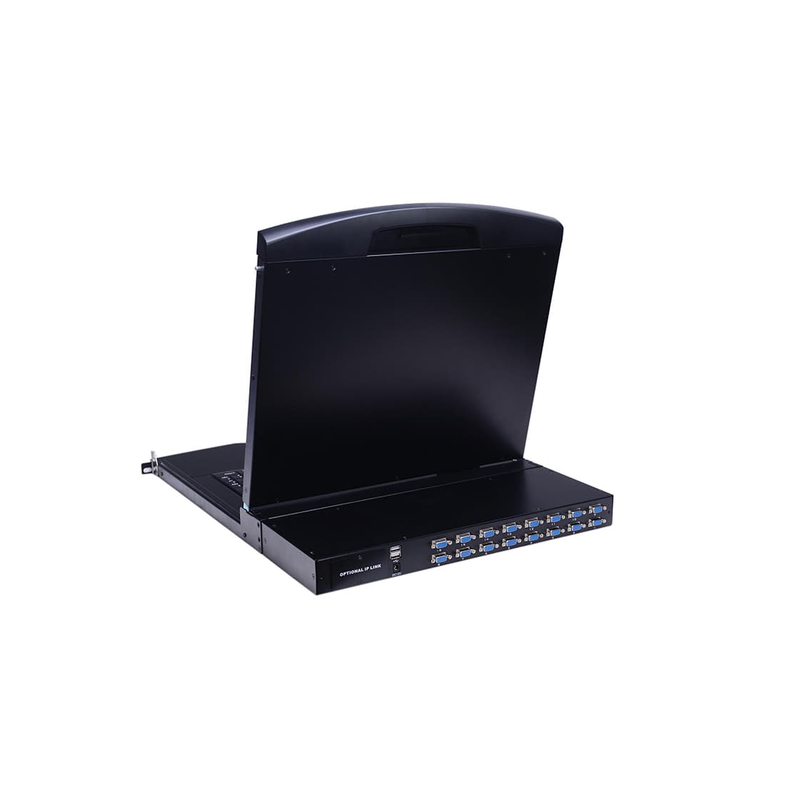 KVM консоль, SHIP, AS-7116ULS, Стоечная, 16-портовая ,17" экран, Коннекторы VGA, Чёрный