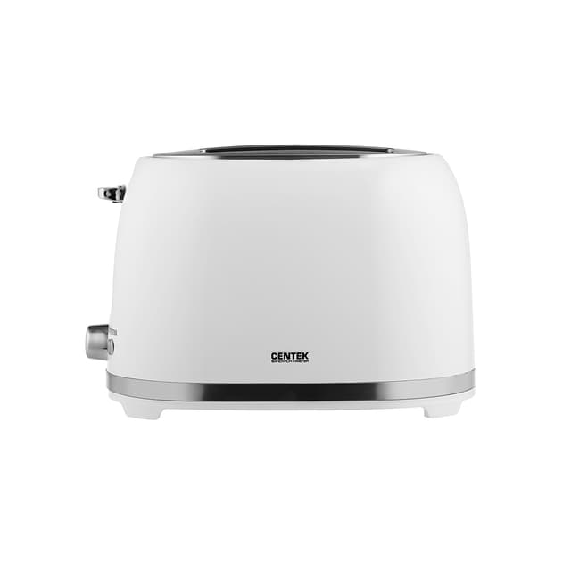 Тостер, Centek, СТ-1432, 850W, 7 уровней прожарки, 2 тоста, Поддон, Стоп, Подогрев, Разморозка, Белый