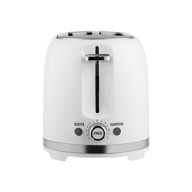 Тостер, Centek, СТ-1432, 850W, 7 уровней прожарки, 2 тоста, Поддон, Стоп, Подогрев, Разморозка, Белый