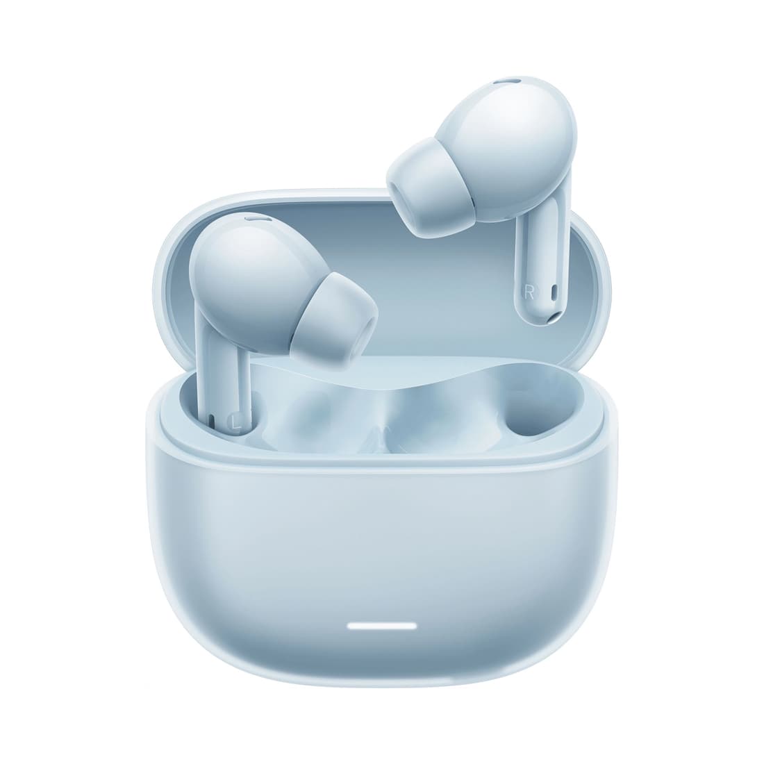 Наушники, Redmi, Buds 6 Lite Blue, M2349E1, 45 mAh (Наушники), 480 mAh (зарядный кейс), Время работы 7 ч (активное шумоподавление откл.), 38 ч (активное шумоподавление откл.), 37*21,4*23,45 мм (наушники), 57*55,95,26,85 мм (зарядный кейс), Type-C, Время зарядки 2 ч, Bluetooth 5.3, Вес 4,2гр (наушники), 38,5 гр (общий), 57*55,95*26,85мм (кейс), Дальность беспроводного соединения 10м, Голубой