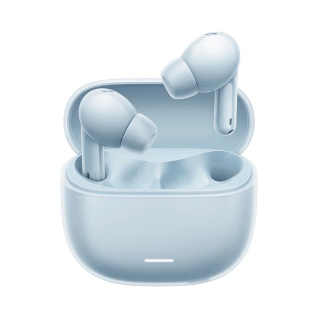 Наушники, Redmi, Buds 6 Lite Blue, M2349E1, 45 mAh (Наушники), 480 mAh (зарядный кейс), Время работы 7 ч (активное шумоподавление откл.), 38 ч (активное шумоподавление откл.), 37*21,4*23,45 мм (наушники), 57*55,95,26,85 мм (зарядный кейс), Type-C, Время зарядки 2 ч, Bluetooth 5.3, Вес 4,2гр (наушники), 38,5 гр (общий), 57*55,95*26,85мм (кейс), Дальность беспроводного соединения 10м, Голубой