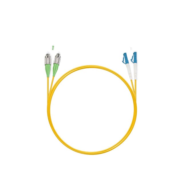 Патч корд оптоволоконный,, FC/APC-LC/UPC SM 9/125 Duplex 2.0мм 1 м, LSZH